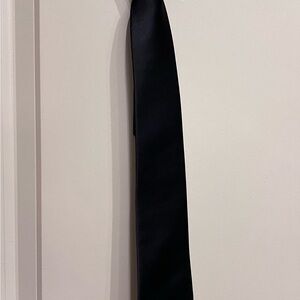 Pre-Tied Black Thin Zipper Tie | Romario Manzini Unisex